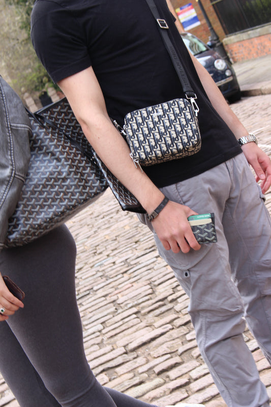 His and Hers Goyard Bag and Card Holder