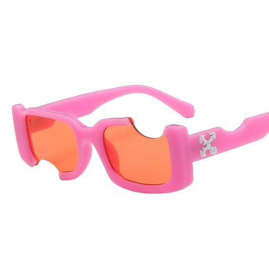 Off-white Pink Cady Cut Sunglasses
